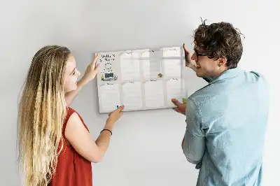 Magnetic marker board weekly planner