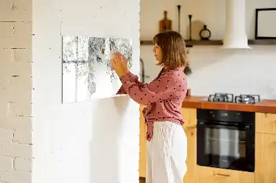 Magnetic marker board Blooming nature design