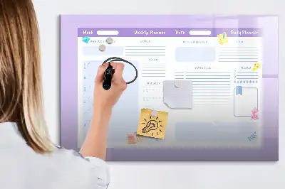 Magnetic marker board pink yearly planner