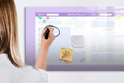 Magnetic marker board pink yearly planner