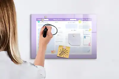 Magnetic marker board pink yearly planner