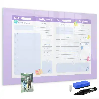 Magnetic marker board pink yearly planner