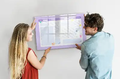 Magnetic marker board pink yearly planner