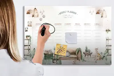 Magnetic marker board cute planner