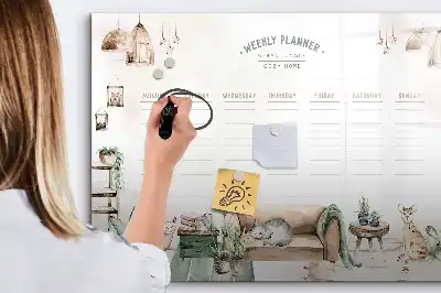 Magnetic marker board cute planner