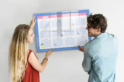 Magnetic marker board monthly planner