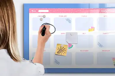 Magnetic marker board monthly planner