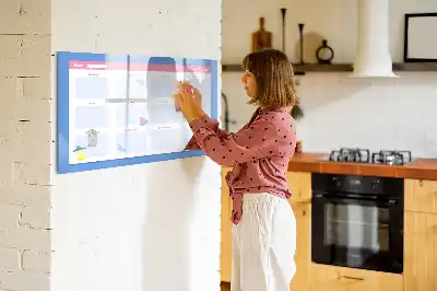 Magnetic marker board monthly planner