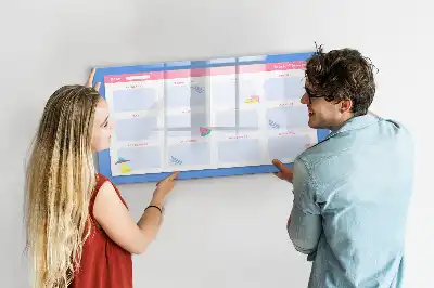 Magnetic marker board monthly planner