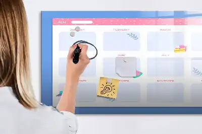 Magnetic marker board monthly planner