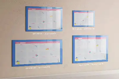 Magnetic marker board monthly planner