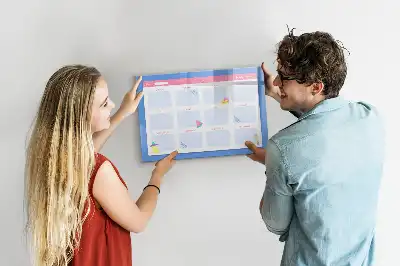 Magnetic marker board monthly planner