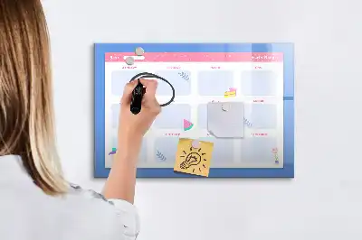 Magnetic marker board monthly planner