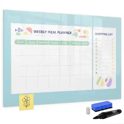 Magnetic marker board meal planner