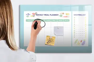 Magnetic marker board meal planner