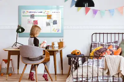 Magnetic marker board meal planner