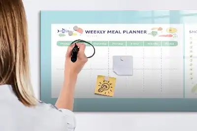 Magnetic marker board meal planner