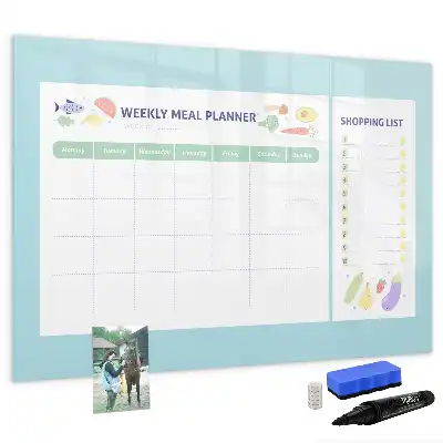 Magnetic marker board meal planner