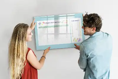Magnetic marker board meal planner