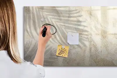 Magnetic glass dry erase board shadow on the sand design