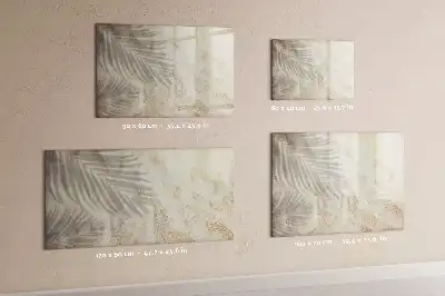 Magnetic glass dry erase board shadow on the sand design