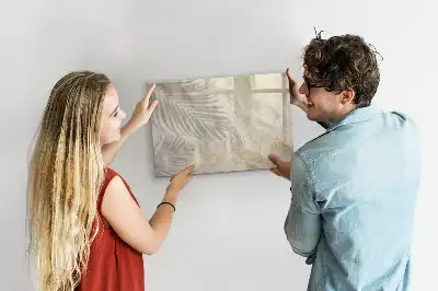 Magnetic glass dry erase board shadow on the sand design