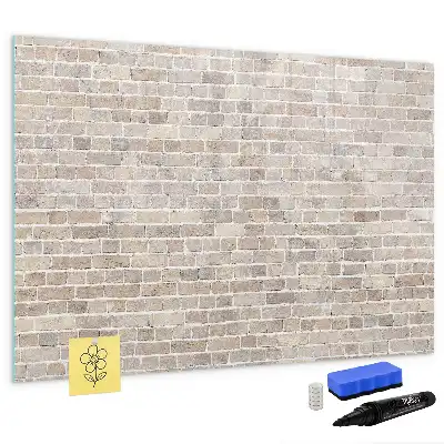 Magnetic marker board brick wall design