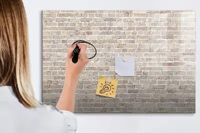 Magnetic marker board brick wall design