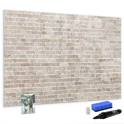 Magnetic marker board brick wall design