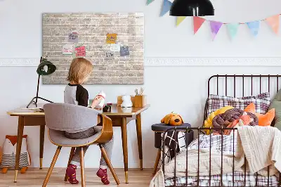 Magnetic marker board brick wall design