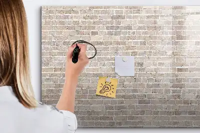 Magnetic marker board brick wall design