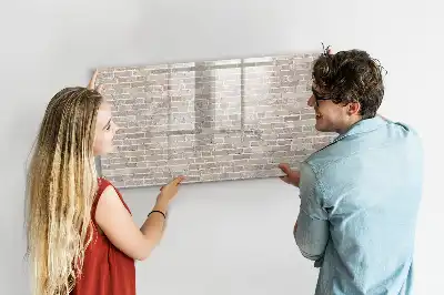 Magnetic marker board brick wall design