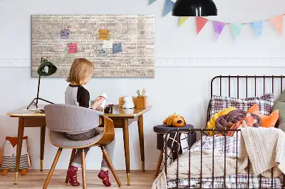 Magnetic marker board brick wall design