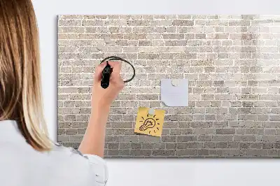 Magnetic marker board brick wall design