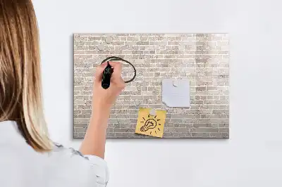 Magnetic marker board brick wall design