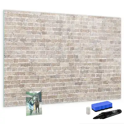 Magnetic marker board brick wall design