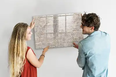 Magnetic marker board brick wall design