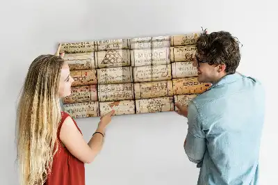 Magnetic glass dry erase board wine corks design