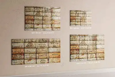 Magnetic glass dry erase board wine corks design