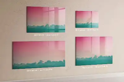 Magnetic marker board with gradient sky design