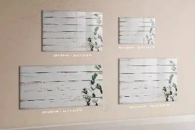 Magnetic glass dry erase board with a wooden frame