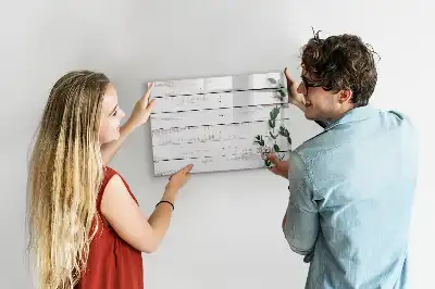Magnetic glass dry erase board with a wooden frame