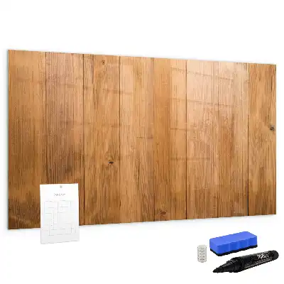 Magnetic glass dry erase board with a wooden frame