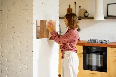 Magnetic glass dry erase board with a wooden frame