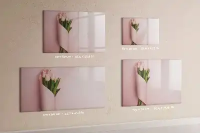 Magnetic marker board with bouquet of flowers design