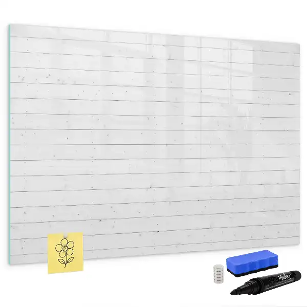 Magnetic marker board with a wooden panel pattern