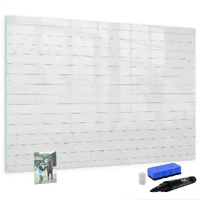 Magnetic marker board with a wooden panel pattern
