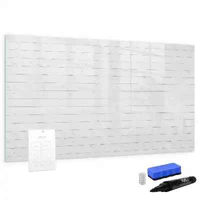 Magnetic marker board with a wooden panel pattern