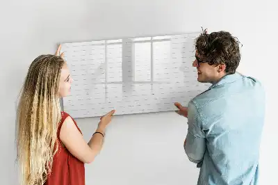 Magnetic marker board with a wooden panel pattern