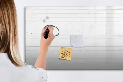 Magnetic marker board with a wooden panel pattern